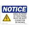 Signmission OSHA Notice, 5" Height, Area In Front Of This Panel Sign With Symbol, 7" X 5", Landscape OS-NS-D-57-L-10171 - alternate 1